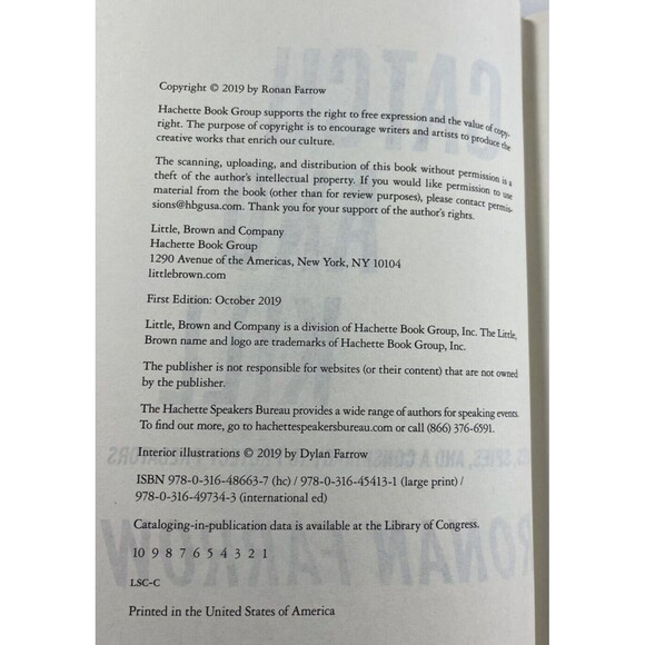 Catch and Kill by Ronan Farrow 2019 First Edition Hardback - Picture 5 of 9